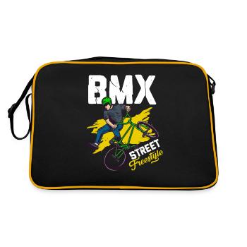 Bmx Bmx Fahrrad Bmx Zubehör Bmx Kinder - Retro Tasche - Schwarz/Gold - Hinten