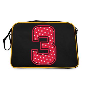 JE SUIS 3 ANS 3 Anniversaire fille rétro - Sac Retro - noir/or - Dos