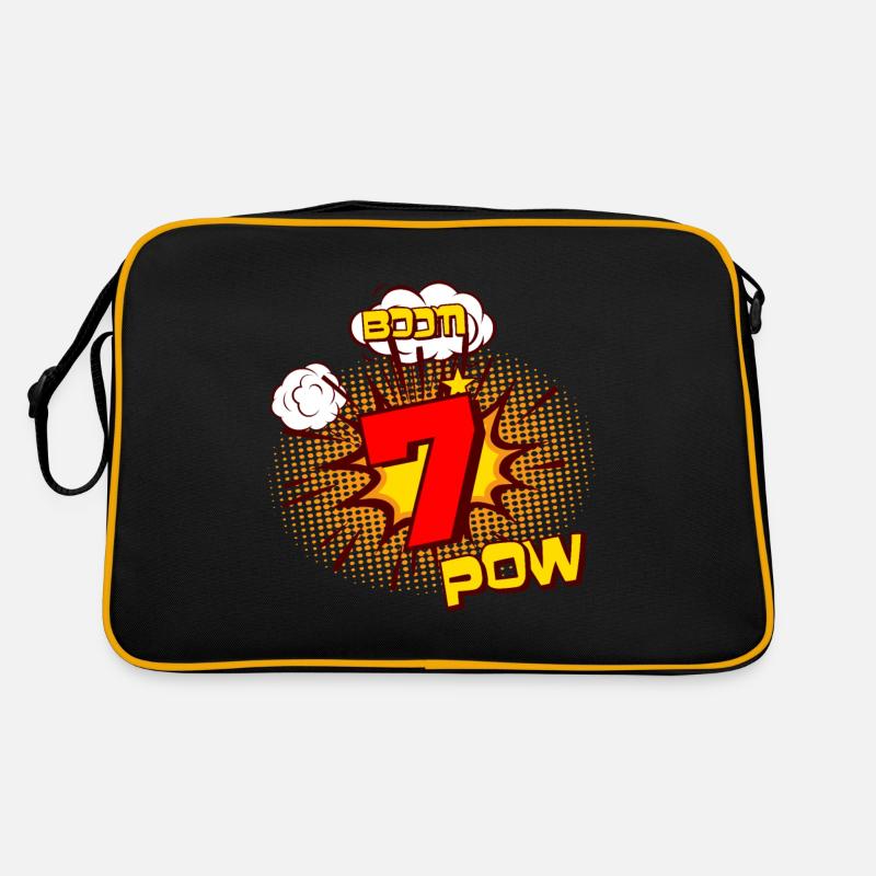 COMIC GEBURTSTAG 7 Jahre 7 Geburtstag Jungen Retro Tasche