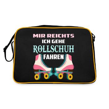ROLLSCHUH ROLLSCHUHE Inline Skating Skater - Retro Tasche - Schwarz/Gold - Hinten