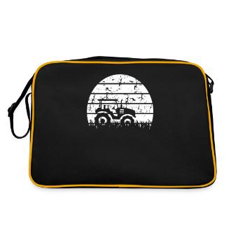 Tracteur agriculteur tracteur tracteur champ champs tracteurs récolte - Sac Retro - noir/or - Dos