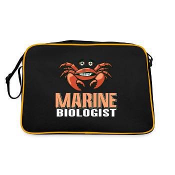 Marine biologist design with crayfish - Retro Bag - black/gold - Back