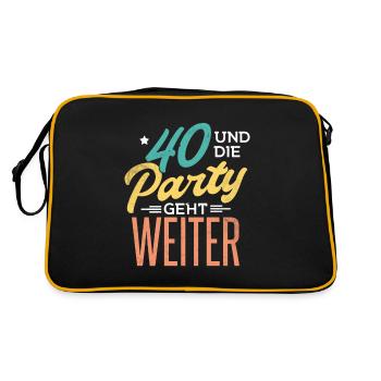 40th Birthday - Retro Bag - black/gold - Back