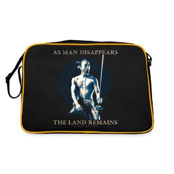 Comme l’homme disparaît, proverbe maori traditionnel - Sac Retro - noir/or - Dos