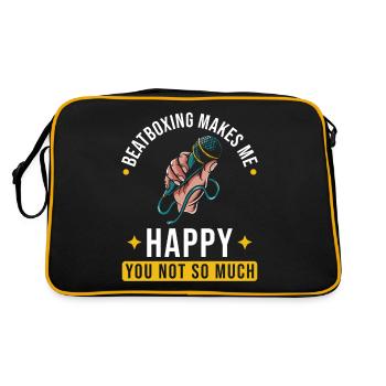 Beatbox Beatboxer Beatboxing - Sac Retro - noir/or - Dos