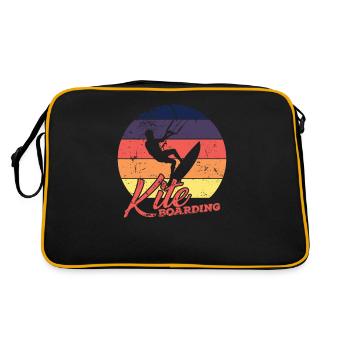 Kite Boarding dans le vent - Sac Retro - noir/or - Dos