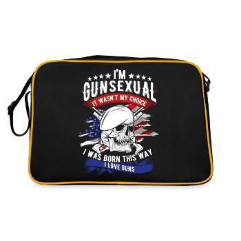 I'm Gunsexual - I Love Guns - Patriotic - Retro Bag - black/gold - Back