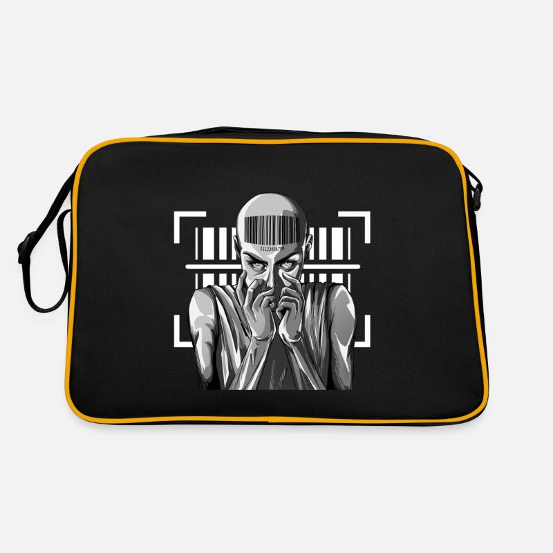 Barcode Punk Outfit - Registered in the system Retro Bag