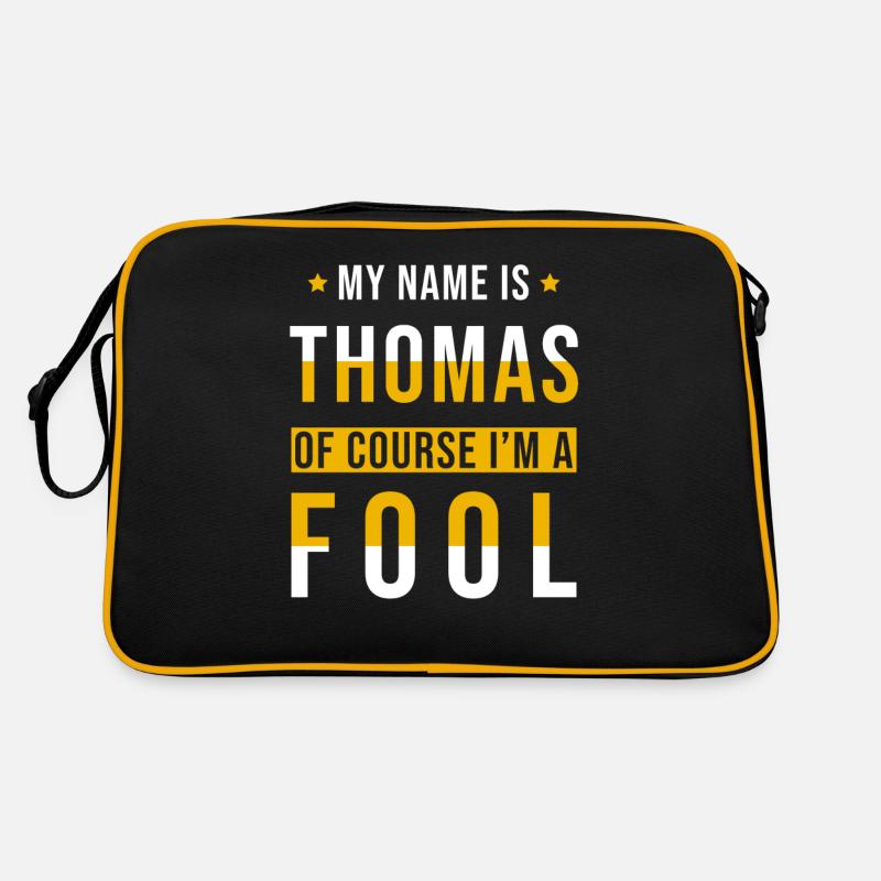 Thomas name gift funny saying Retro Bag