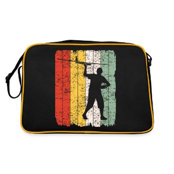 Model Flight Model Maker Airplane Retro Gift - Retro Bag - black/gold - Back