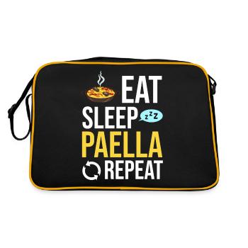 Paella Spain Valenciana Pan Spanish Food - Retro Bag - black/gold - Back