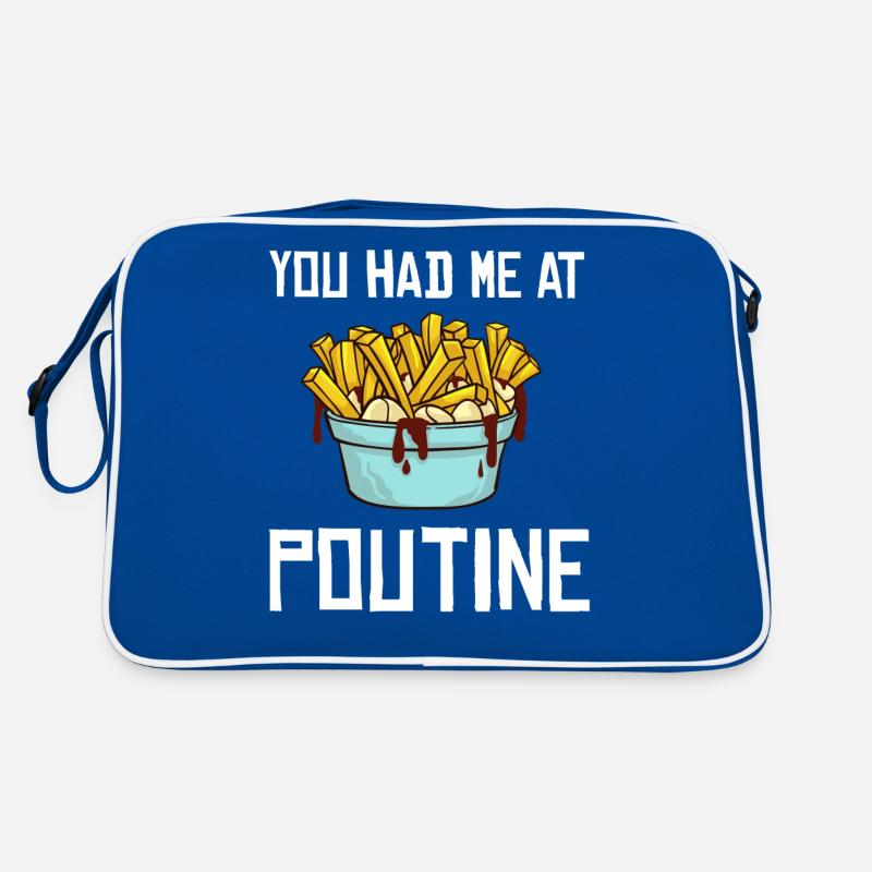 Poutine Frites Canada Recette de nourriture Sac Retro