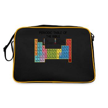 Cadeau chrétien - Parole de Dieu - Tableau périodique - Sac Retro - noir/or - Dos
