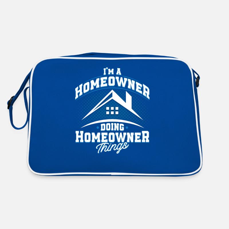 Hausbau Bauleiter Bauherr Retro Tasche