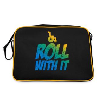 Fauteuil roulant Humour Handicap Handicap - Sac Retro - noir/or - Dos