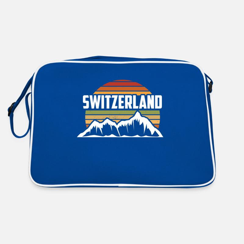 Schweizer Berge und Alpen Schweiz Retro Tasche