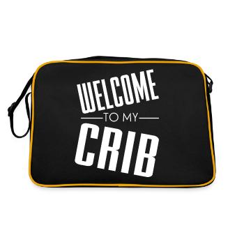 Welcome to my Crib - Sac Retro - noir/or - Dos