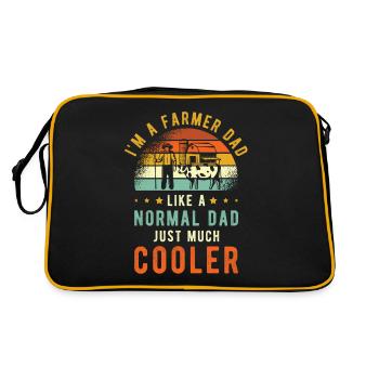 Farmer Dad Farmer Father Gift - Retro Bag - black/gold - Back