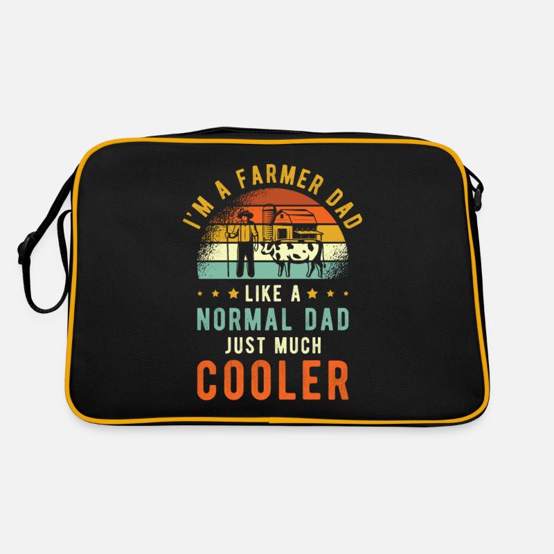 Landwirt Papa Bauer Vater Geschenk Retro Tasche