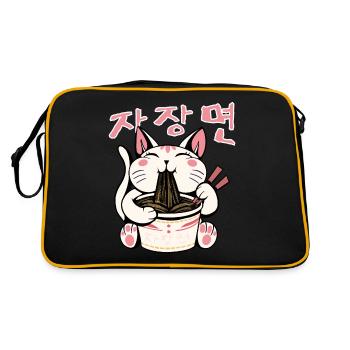 JAJANGMYEON noir bohen sauce nouilles Hangul - Sac Retro - noir/or - Dos