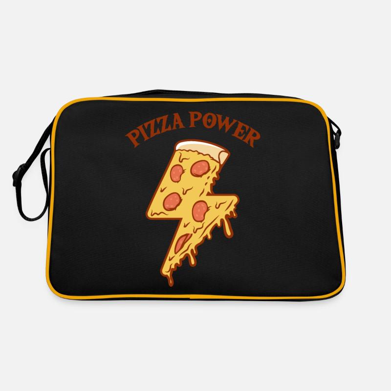 PIZZA POWER Pizza Funny Pizza Lover Retro Bag