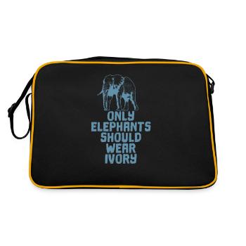Éléphants Only Elephants Should Wear Ivory - Sac Retro - noir/or - Dos