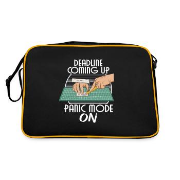 Architektin Spruch für einen Architekturstudent - Retro Tasche - Schwarz/Gold - Hinten