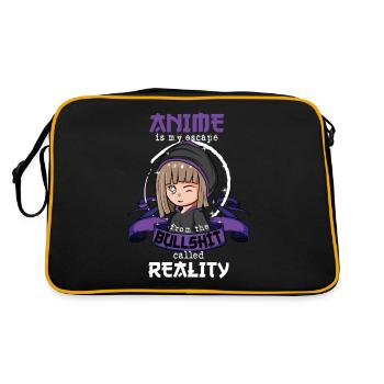 Super anime regarder rengaine, cadeau anime - Sac Retro - noir/or - Dos
