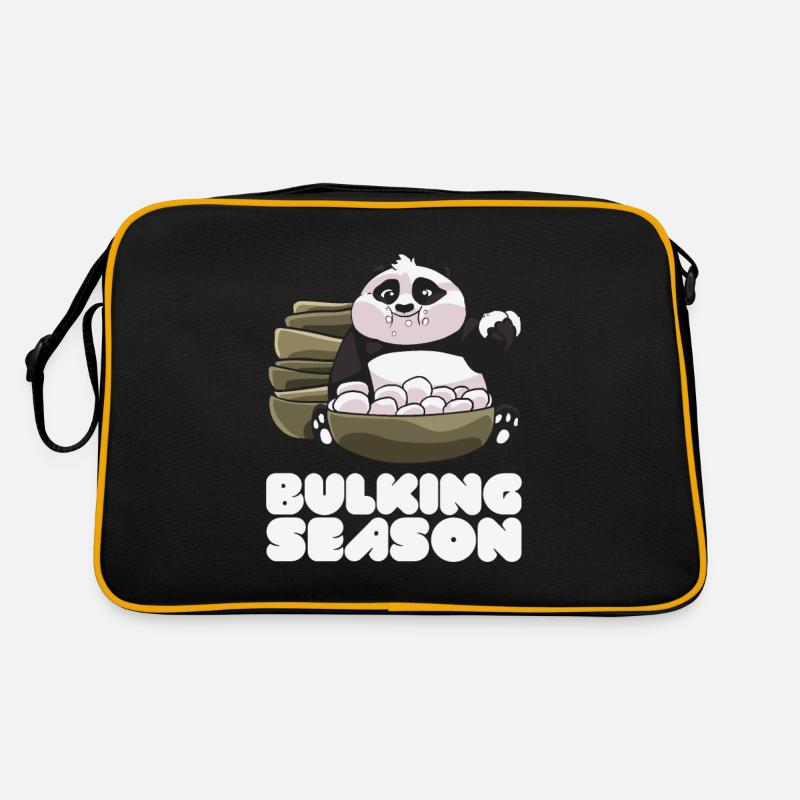 Funny Bulking Season Clean Bulk Cute Panda Bear Sac Retro