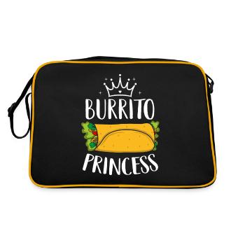 Burrito Princess Am National Burrito Day - Sac Retro - noir/or - Dos