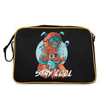 Stay Cool Cats Comicstyle Art Design - Retro Bag - black/gold - Back