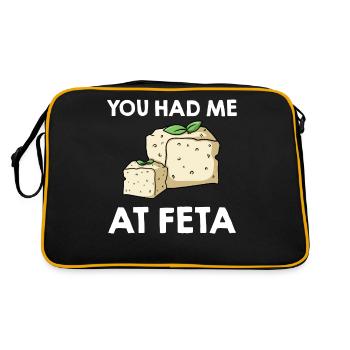 Fromages de chèvres de la feta Grec Fromage de brebis grec - Sac Retro - noir/or - Dos