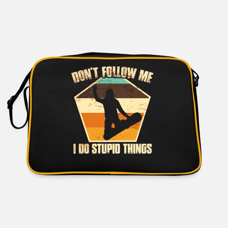 Snowboarden Lustiges Snowboard Geschenk Retro Tasche