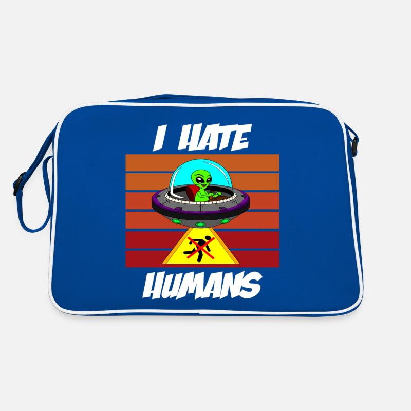 Ich Hasse Menschen Retro Tasche