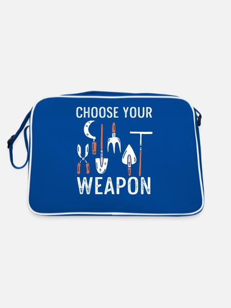 gardener - Retro Bag - blue/white - Back
