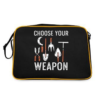 Gärtner - Retro Tasche - Schwarz/Gold - Hinten