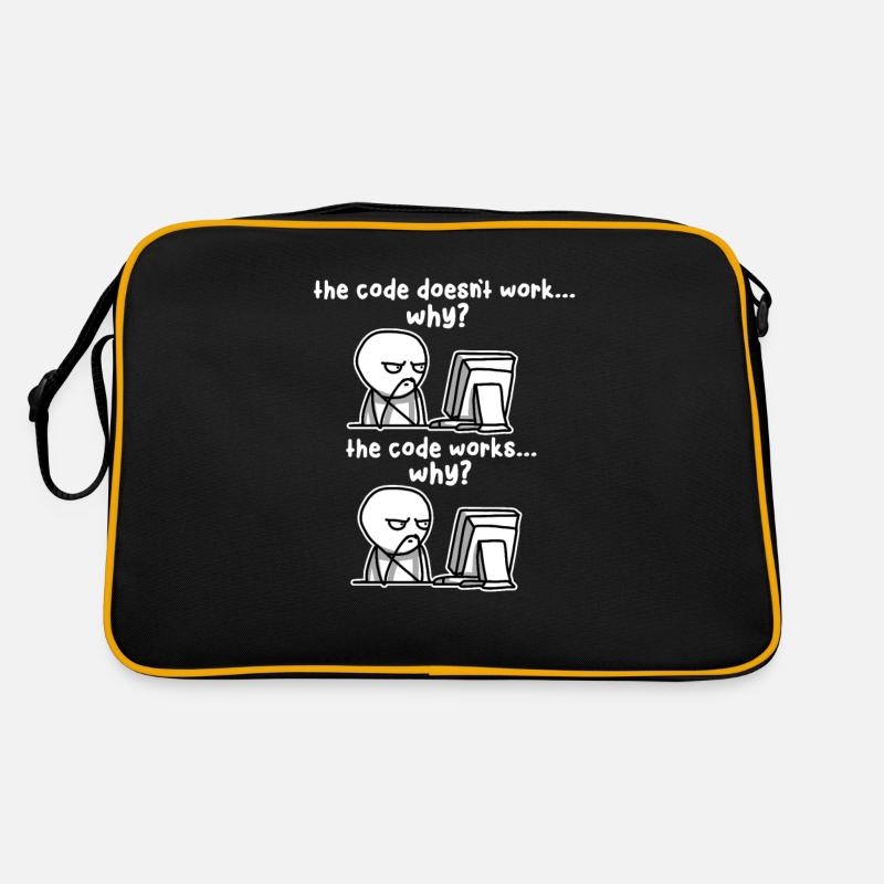 Code de programmation Computer Programmer Software - Sac Retro - noir/or