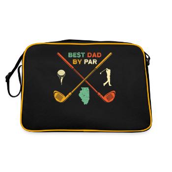 Golf Illinois Carte Art Best Dad By Par T Shirt Retr - Sac Retro - noir/or - Dos
