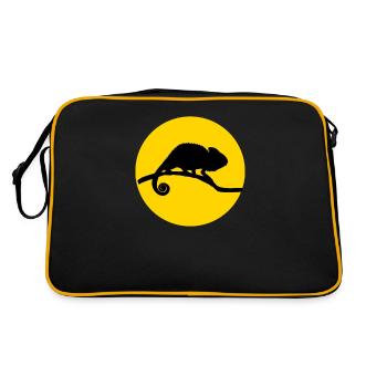chameleon and moon - Sac Retro - noir/or - Dos