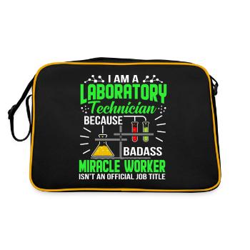 I Am A Lab Technician Lab Game - Retro Bag - black/gold - Back