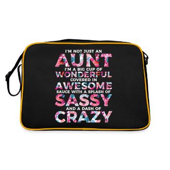 I M Not Just An Aunt Best Aunt Ever Crazy Aunt - Sac Retro - noir/or - Dos