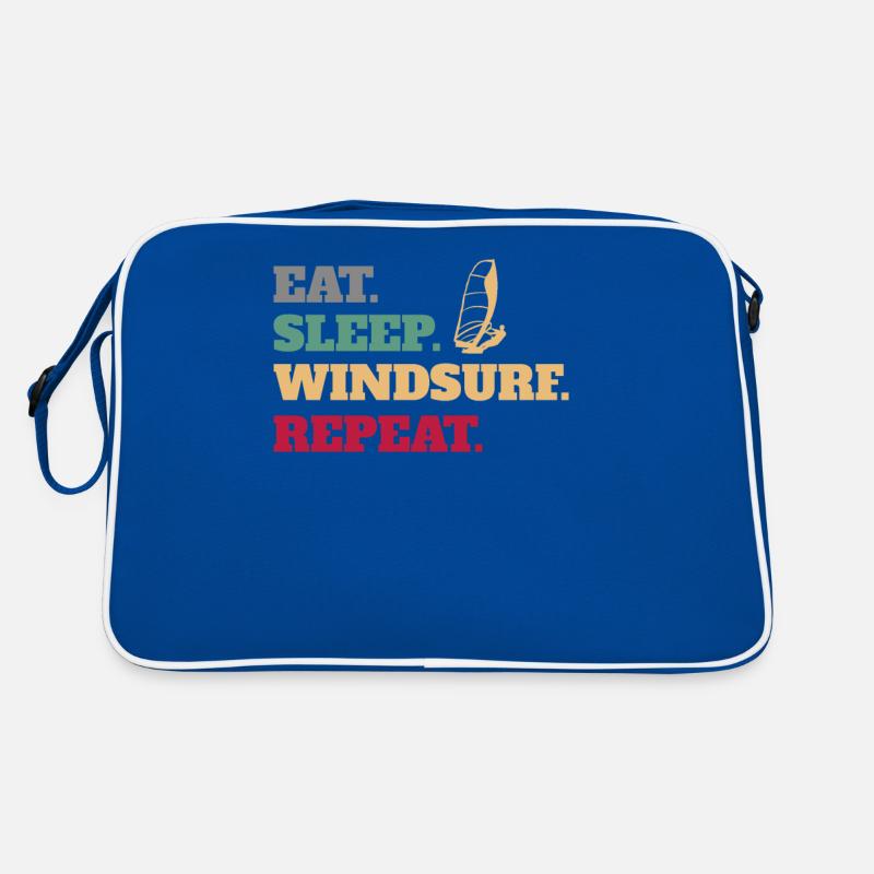 Eat Sleep Windsurf Windsurfer Windsurfing Repeat Retro Bag