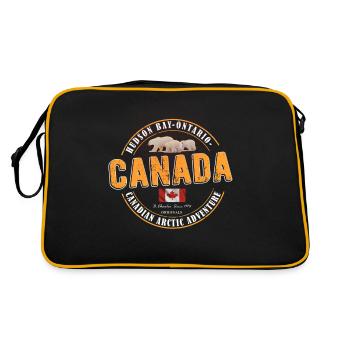 Canada Canada Drapeau ours polaires cadeau - Sac Retro - noir/or - Dos
