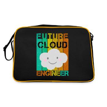 FUTURE CLOUD ENGINEER - Retro Tasche - Schwarz/Gold - Hinten