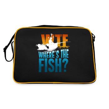 Gift with fishing offer | WTF? Where is The Fish - Retro Bag - black/gold - Back