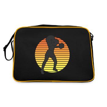 African Girl Dancing T-shirt Sunset - Sac Retro - noir/or - Dos