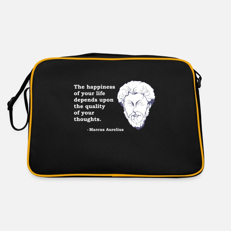 Marcus Aurelius Zitat Philosophie Philosoph Stoic Retro Tasche