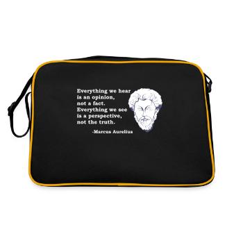 Marcus Aurelius citation philosophie philosophe Stoic - Sac Retro - noir/or - Dos