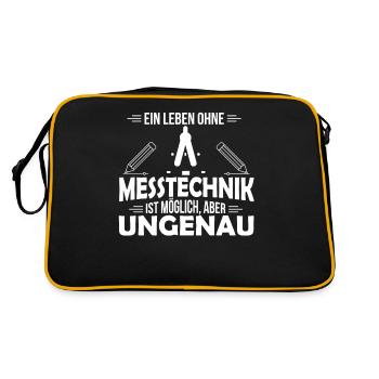 Maschinenbau CAD Konstrukteur Messtechnik - Retro Tasche - Schwarz/Gold - Hinten