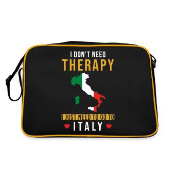 Italie vacances rengaine drôle - Sac Retro - noir/or - Dos